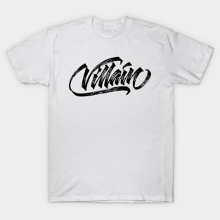 Villain hand made original lettering T-Shirt